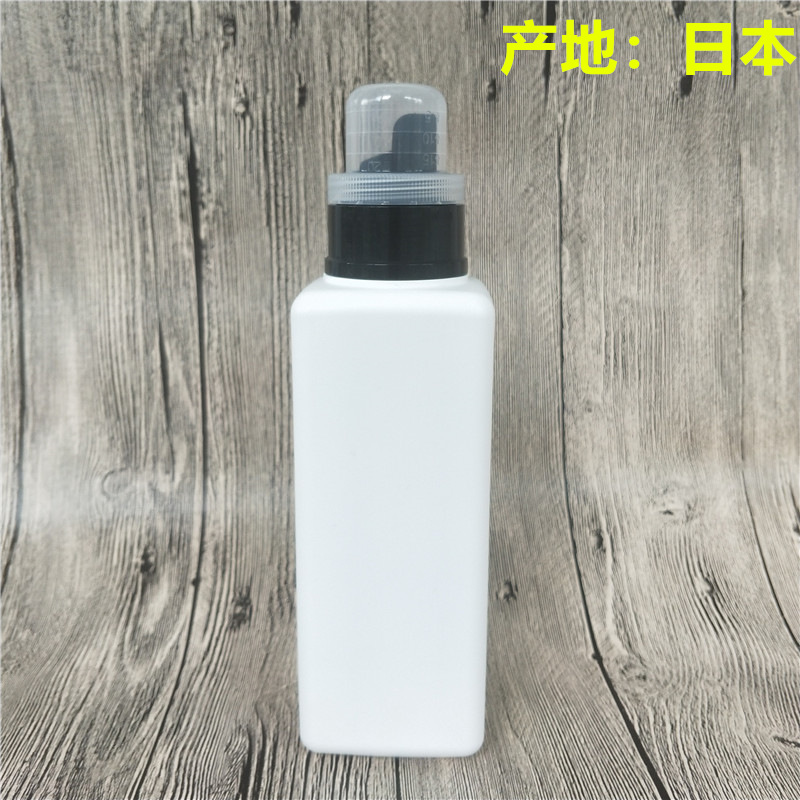 Japan's Daiso laundry detergent replacement bottle bottle cap with scale 600ml bottle body square made in Japan