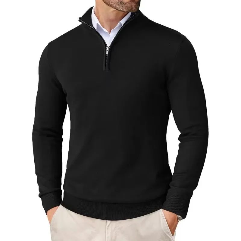Autumn Men's Quarter Zip Up Sweaters Slim Fit Lightweight Ou Autumn Men's Quarter Zip Up Sweaters Slim Fit Lightweight Ou