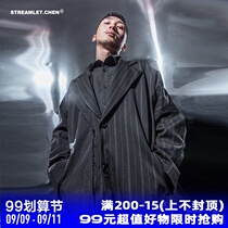 STREAMLET CHEN OVERSIZE WINDBREAKER structure cut pieces to build dark wind coat