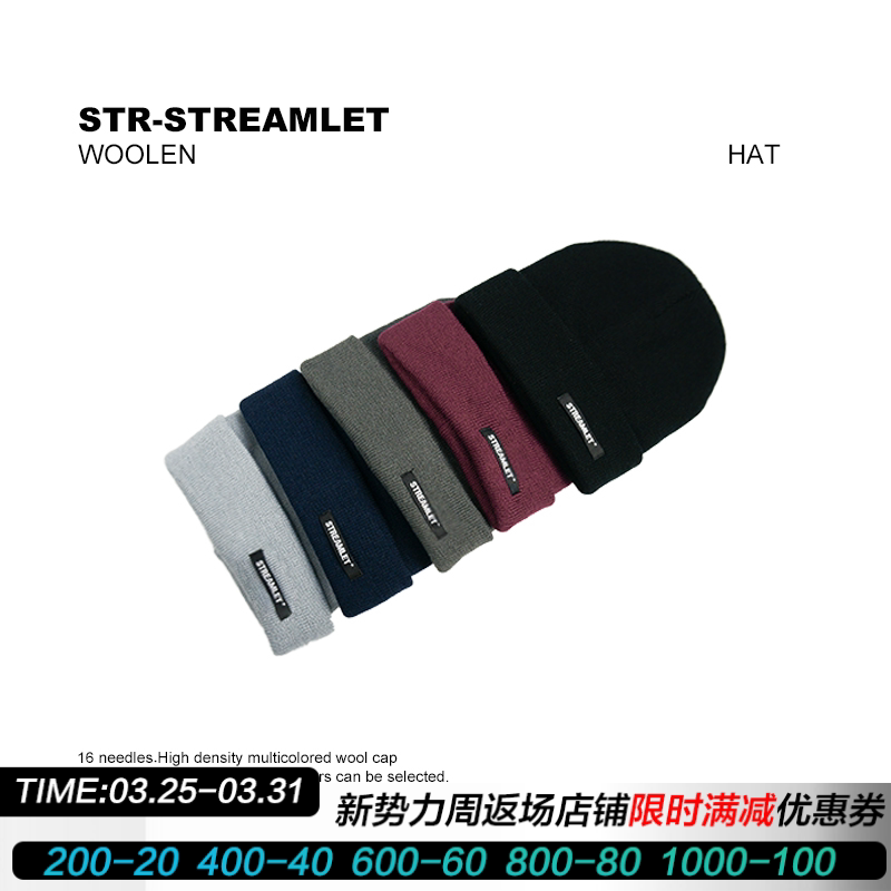 STR:WOOLEN HAT 16-pin fine line soft and warm wool wire cap Base Cold Caps (5 Color In)
