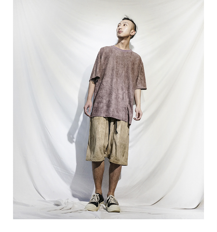 STREAMLET.CHEN: QUẦN ÁO ROUTINE / quần short màu da lộn trơn màu - Quần short quần tất nam