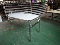 Customized stainless steel folding table stalls supper simple folding table household stainless steel table size customized size