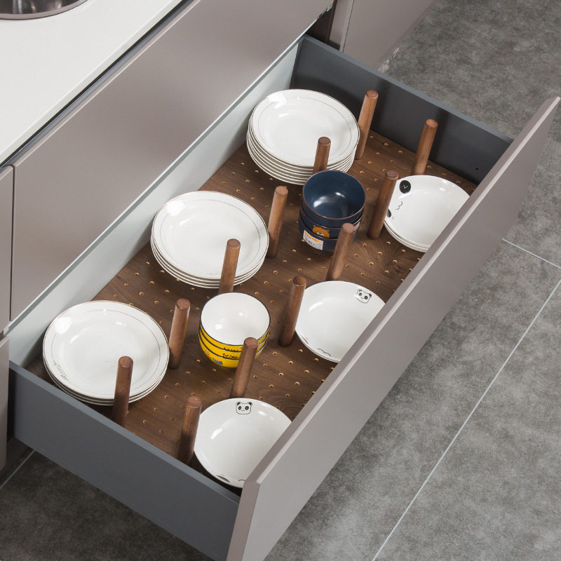 Kitchen Storage Racks Drawer The high-grade walnut kitchen drawer divider storage rack will let your ...