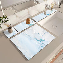 Simple washbasin quick-drying absorbent pad restaurant tabletop coaster home kitchen bathroom faucet non-slip drain pad