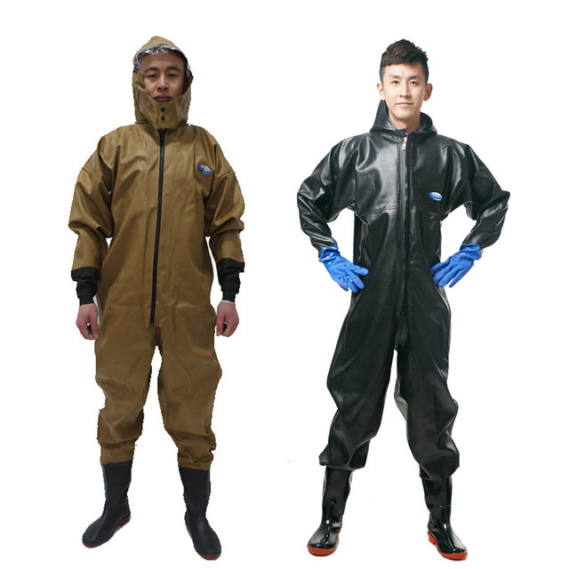 Full-body waders, thickened fishing rain trousers, waterproof clothing and pants, fish-catching one-piece waders, lotus root suit, half-length waders