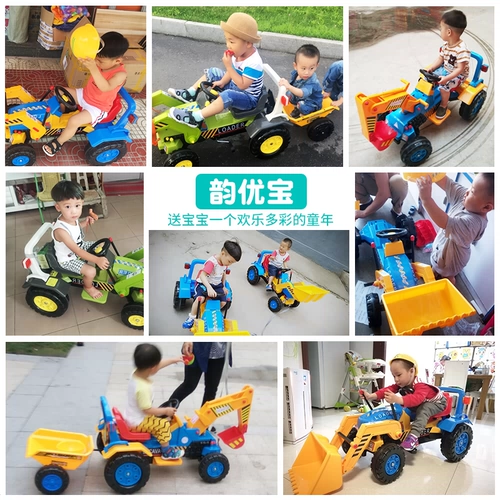 韵优宝 Большая игрушка, электрический экскаватор с сидением, игрушечная машина для мальчиков