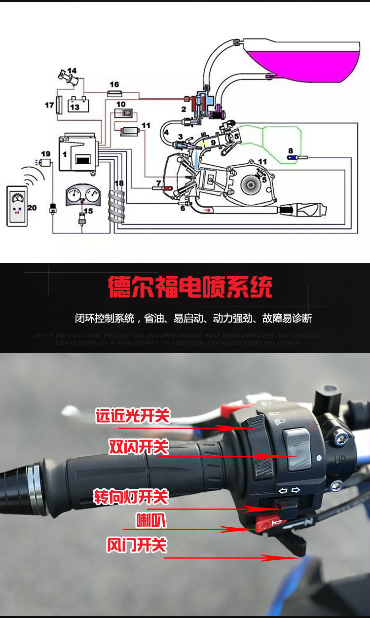 Xe máy xe máy xe máy xe thể thao đầu máy BMW duy nhất R đường xe hơi đầu máy nặng Baodiao 350 leo đường đua