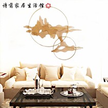 New Chinese wrought iron wall decoration creative wall decoration pendant metal stereo mountain shadow wall decoration combination