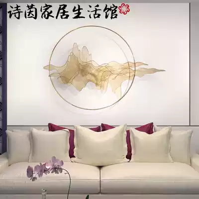 Modern home wrought iron wall decoration creative wall decoration pendant metal three-dimensional mountain shadow wall decoration hanging