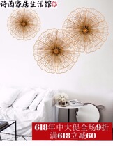 New Chinese wall decoration wrought iron pendant restaurant Villa wall decoration living room background Wall Wall Wall soft decoration