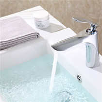 Wen Jie Nordic hot and cold full copper tap wash wash face toilet bathroom wash surface pelvic floor basin single to take the tap