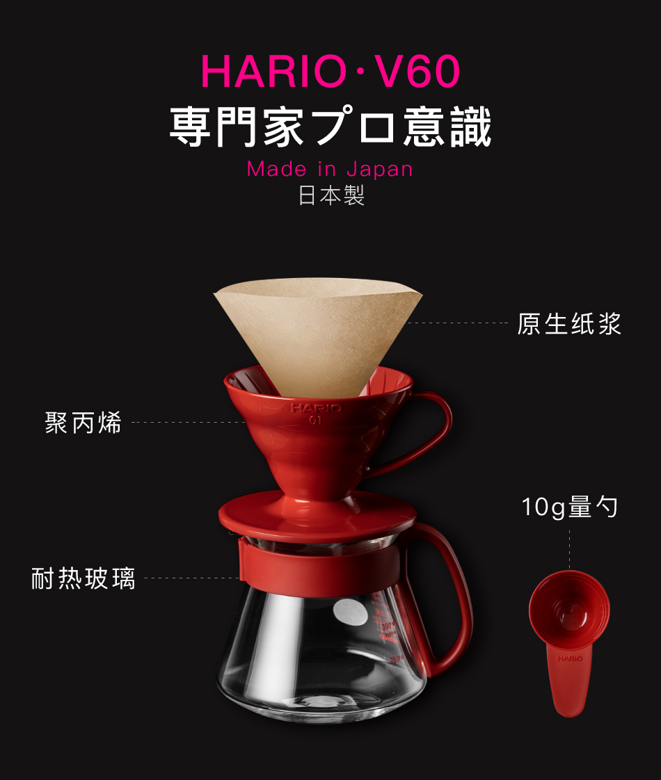 壹 例 / Bộ ly cà phê cầm tay HARIO Nhật Bản Bộ lọc V60 Series + Chia sẻ Máy pha cà phê VDS - Cà phê phin cafe inox