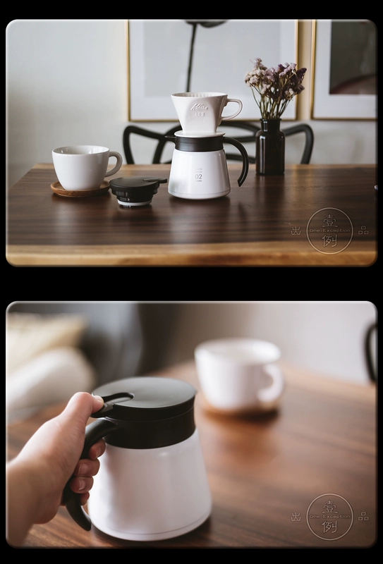 Nhật Bản HARIO V60 series cà phê chân không cách nhiệt nồi cà phê nóng và lạnh tay chia sẻ nồi đôi bằng thép không gỉ - Cà phê
