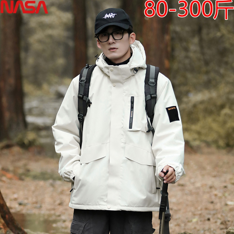 Nasa Plus-Size Jacket for Men, 2025 Spring and Autumn New Style, Loose Fit for Big and Tall Men, Trendy, 300 Pounds, 8XL