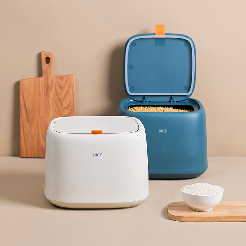 Kawashimaya 20 catty rice bucket storage box rice tank rice noodle storage box Household kitchen rice storage box Rice box