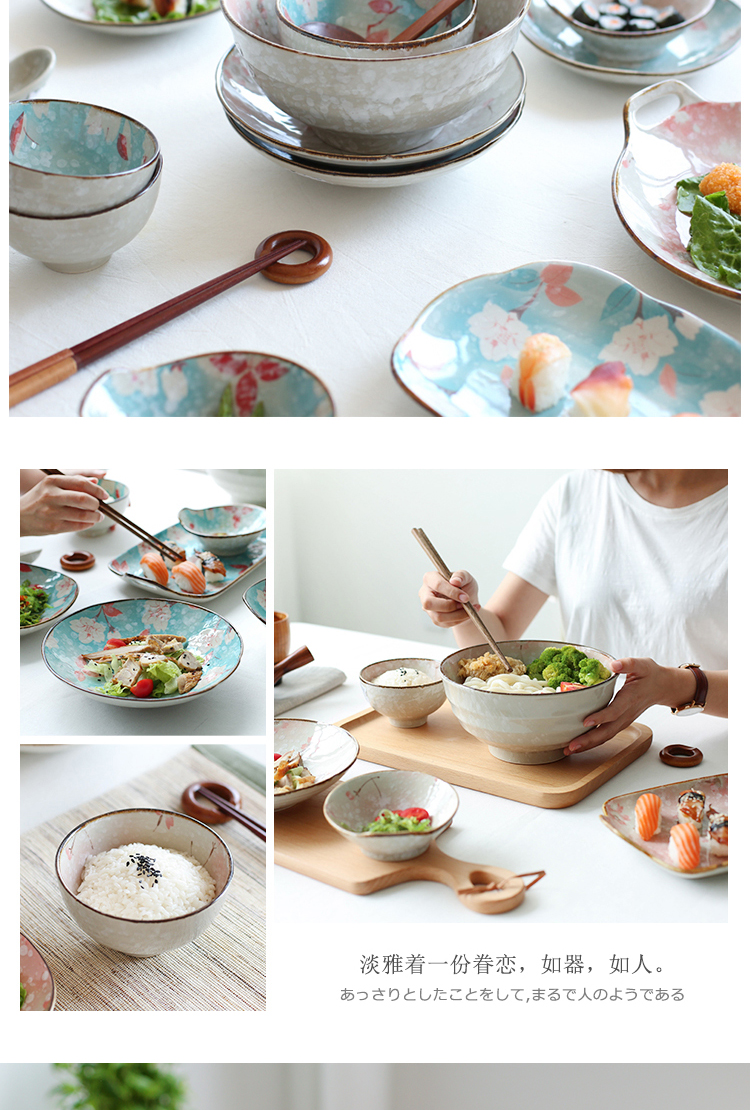 Sichuan in Japanese dishes chopsticks tableware suit dishes creative move web celebrity ceramic soup bowl household composition