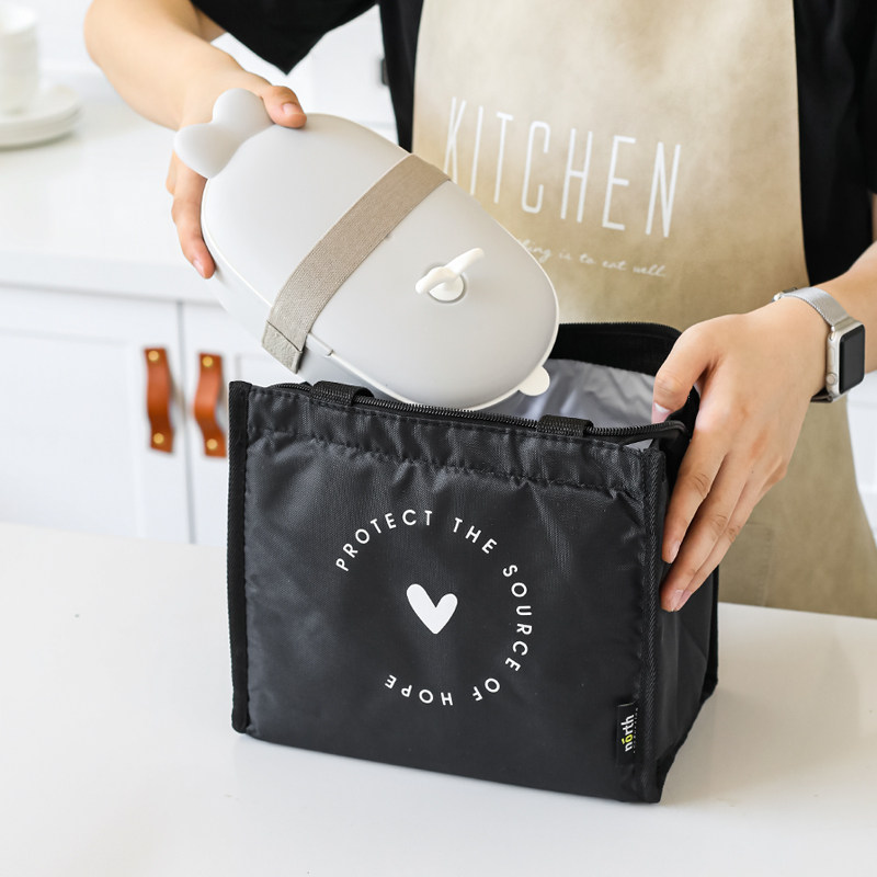 Kawashimaya insulated bag aluminum foil thick bento lunch box handbag office workers simple fashion out lunch box bag