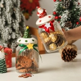 Рождественская стеклянная герметичная банка Kawashimaya, милая пищевая банка для конфет, печенье, сухая банка для хранения закусок