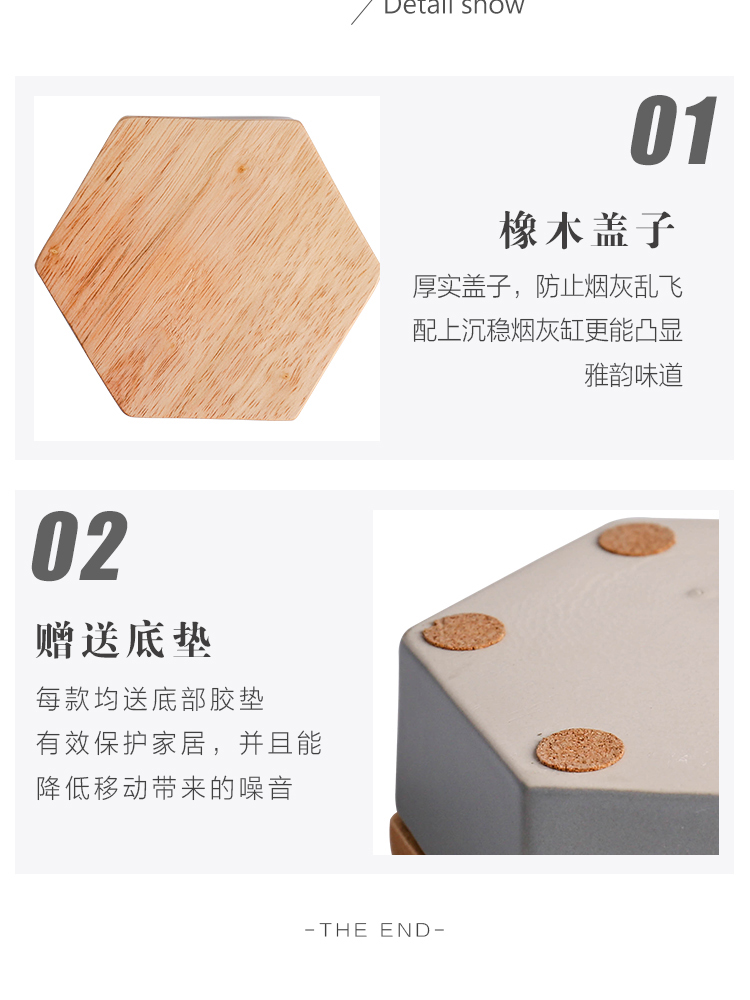 In northern sichuan ceramic ashtray multi - function with cover creative move trend In large home sitting room of fly ash