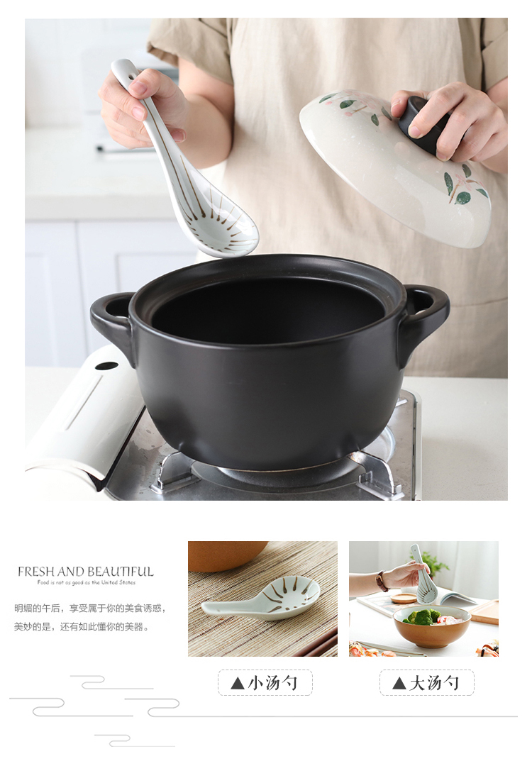 Island house in Japanese ceramic spoon, domestic large long - handled spoons, lovely dinner ultimately responds soup spoon restaurant business