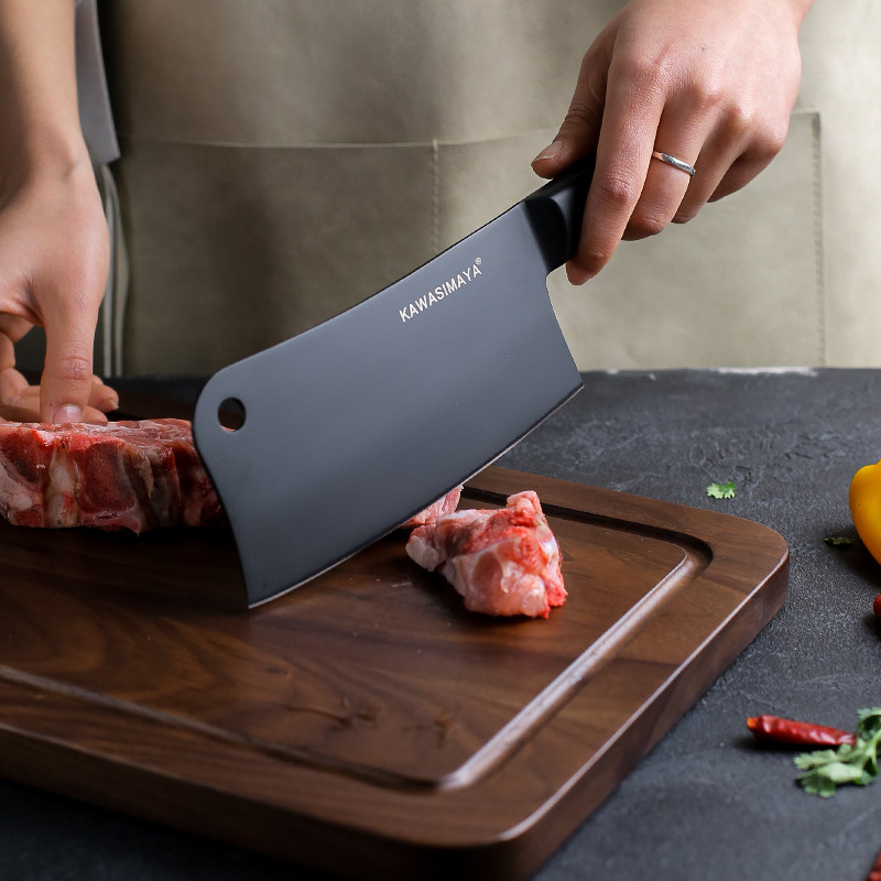 Kawashimaya thickened bone cutter Bone cutter Special knife Butcher knife machete Household kitchen pork cutting chopper