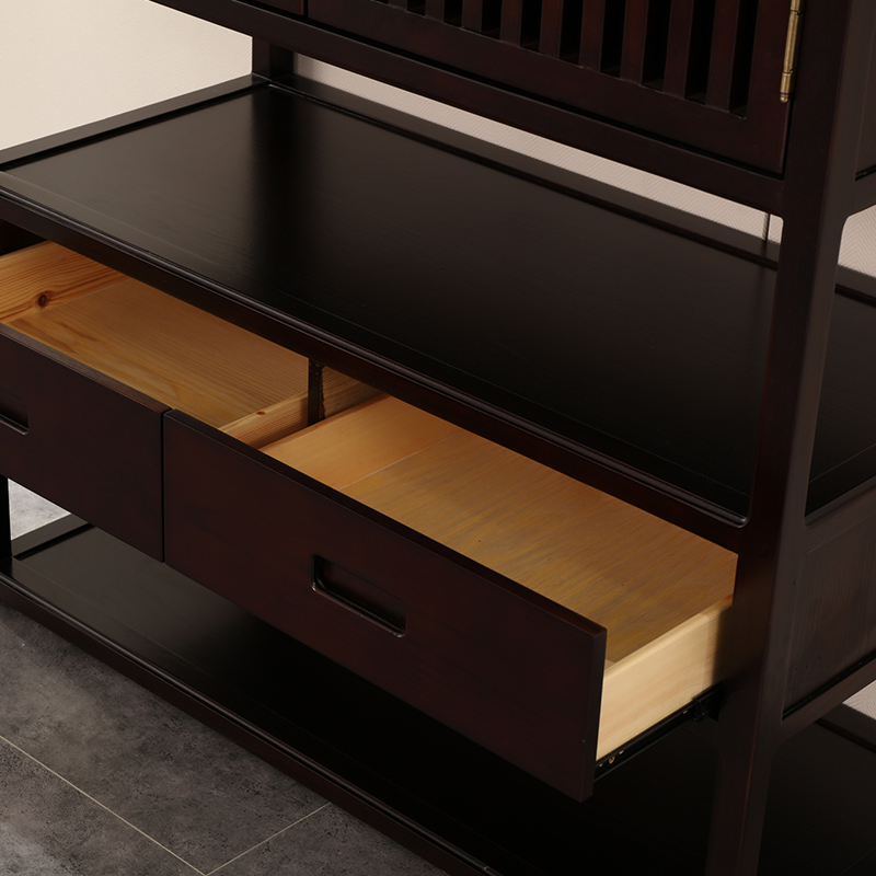New Chinese Solid Wood Bookshelf Combination Zen Yi Bo Gu Rack Solid Wood Bookshelf Combination Zen