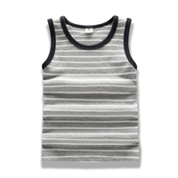 Полосатый 7 цветочный пепельный жилет