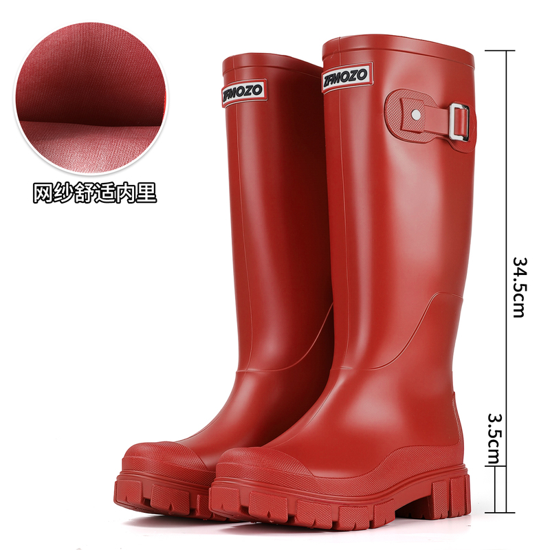 Korean Style Rain Boots for Women, High-Top Fashionable Foldable Rain Boots, Height-Increasing, Non-Slip, Wear-Resistant, Outdoor Waterproof Rubber Shoes for Women Korean Style Rain Boots for Women, High-Top Fashionable Foldable Rain Boots, Height-Increasing, Non-Slip, Wear-Resistant, Outdoor Waterproof Rubber Shoes for Women