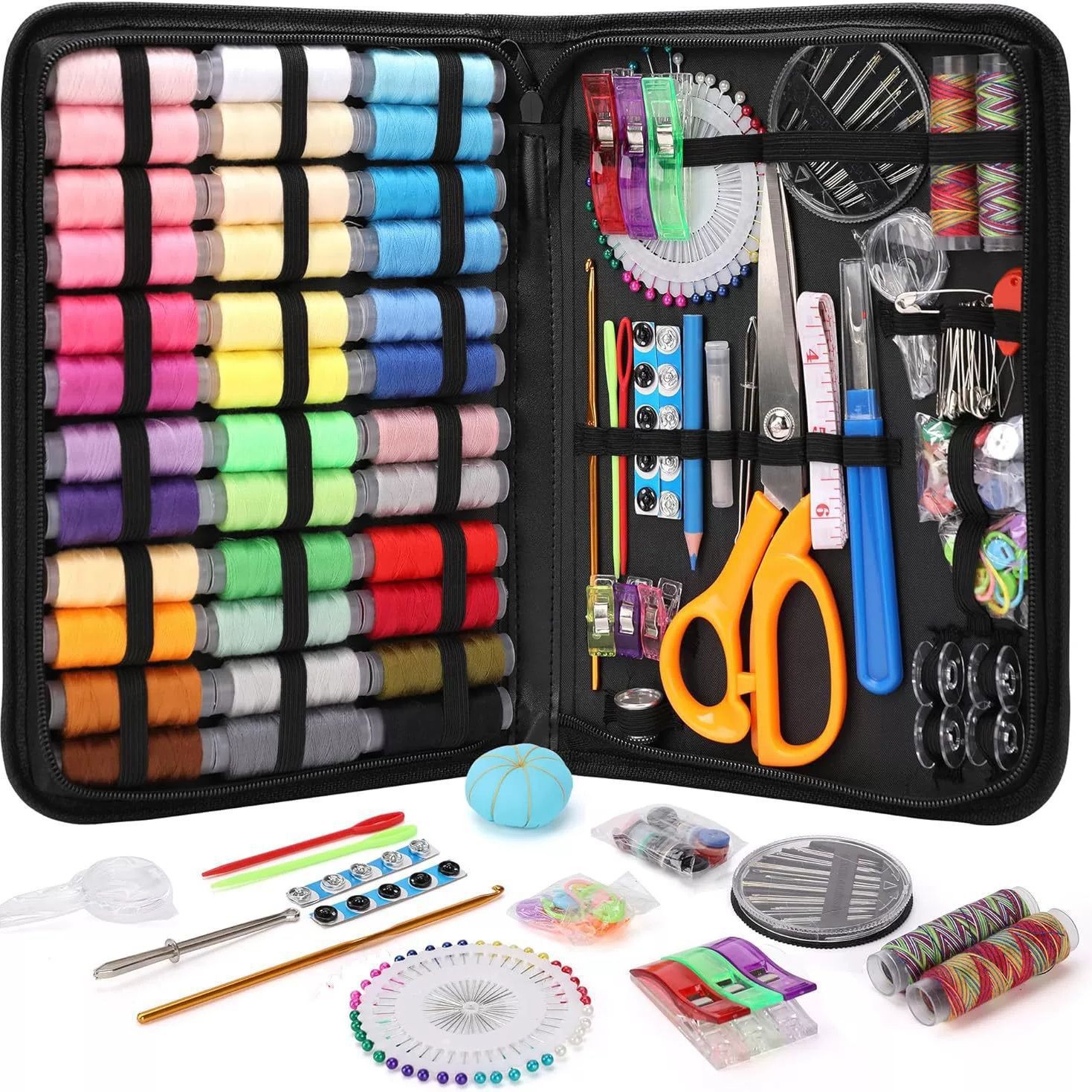 裁縫箱 特大 針と糸 裁縫キット 作成ツール 裁縫キット 家庭用 DIY 裁縫キット コンプリートセット