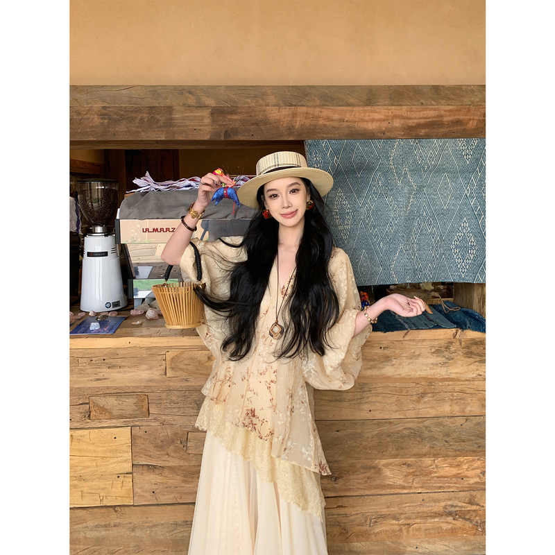 Youwei 2026 Stunning Dress for Women, Summer Slimming Beach Vacation Style Patchwork Long Dress