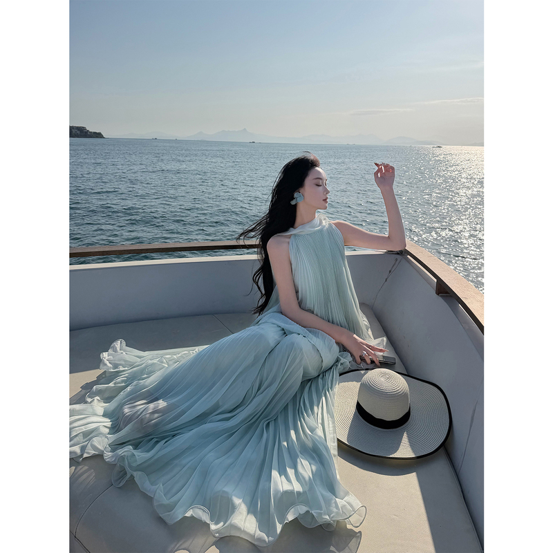 Youwei2026 New Sleeveless Vest Top for Women, Summer A-Line Skirt, Beach Vacation Style Set