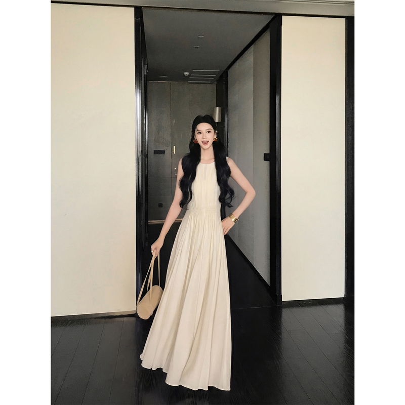 Youwei Summer Dress for Women 2026 New Style Tencel Sleeveless White Long Slip Dress Youwei Summer Dress for Women 2026 New Style Tencel Sleeveless White Long Slip Dress