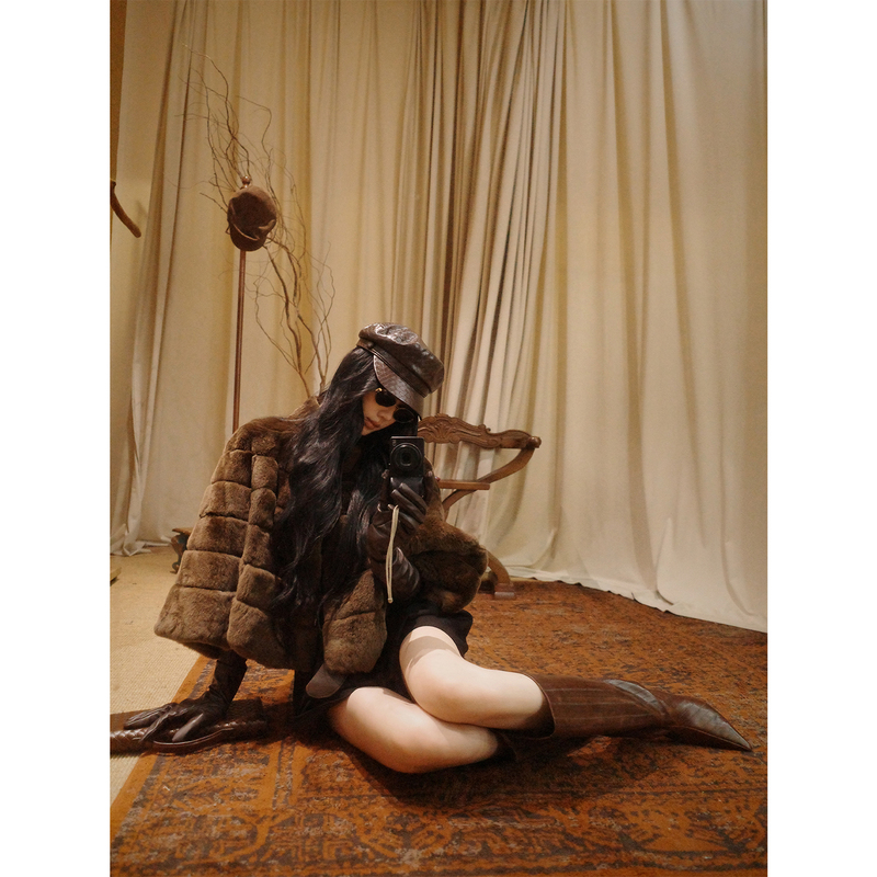 Youwei【Second-Hand Rabbit Fur】Autumn and Winter Fur Coat for Women 2026 New Short Rex Rabbit Fur Coat