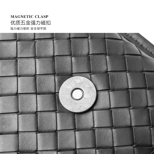 Нагрудная сумка, плетеная вместительная и большая универсальная сумка для телефона, сумка на одно плечо, из натуральной кожи