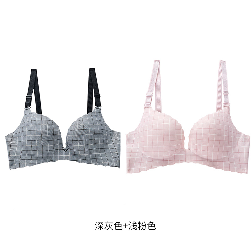 Một mảnh của đồ lót đánh dấu womens vòng thép miễn tụ tập mỏng dày áo ngực sexy điều chỉnh side-by-side áo ngực áo ngực.