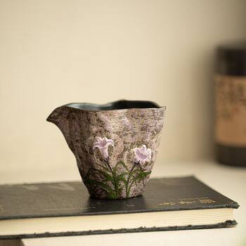 Old rock mud mist rock fragrant lily fair cup household anti-scalding ceramic tea cup kung fu tea set tea dispenser