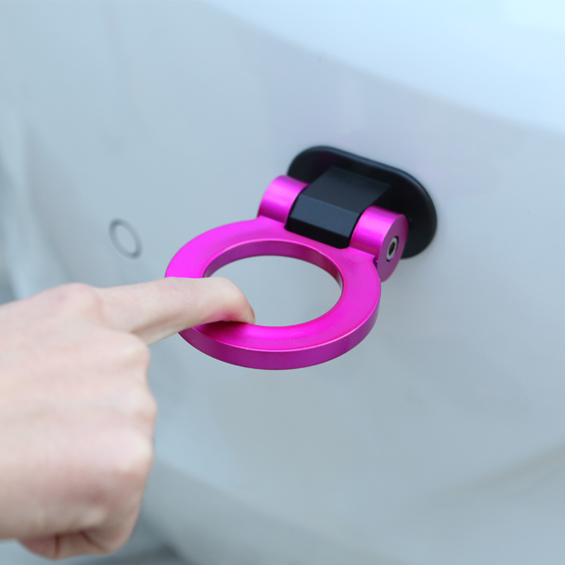 Car trolley rope modified personality trolley with head streamer decorative stickers front bar traction trailer hook sticker