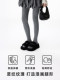 Miu Series Wool-Containing Thermal Slimming Gray Autumn and Winter Leggings with Footed Tights and Vertical Stripes