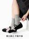 Thin Breathable Gray Socks for Women, Suitable for Spring and Summer, with Double-Needle Vertical Stripes, Seamless Mid-Calf Cotton Socks, Slouch Socks, Long Socks