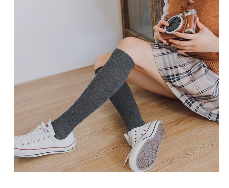 LIFEDIFF Học viện Nhật Bản vớ gió màu rắn vớ sinh viên vớ cotton đầu gối vớ Hàn Quốc vớ nữ vớ - Bít tất nữ tất nam cổ ngắn