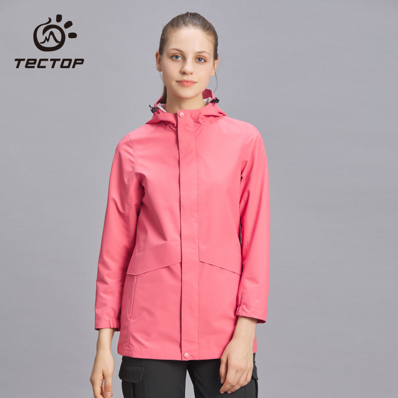 Probe the long version of the single-layer stormtrooper women's hooded autumn and winter outdoor wind protection warm leisure sports jacket waterproof