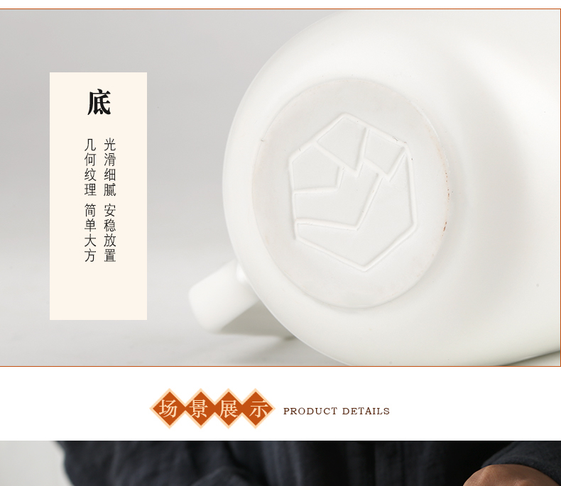 Three frequently hall, pure hand - made ceramic cups with filter with cover S61050 office cup tea cup tea separation