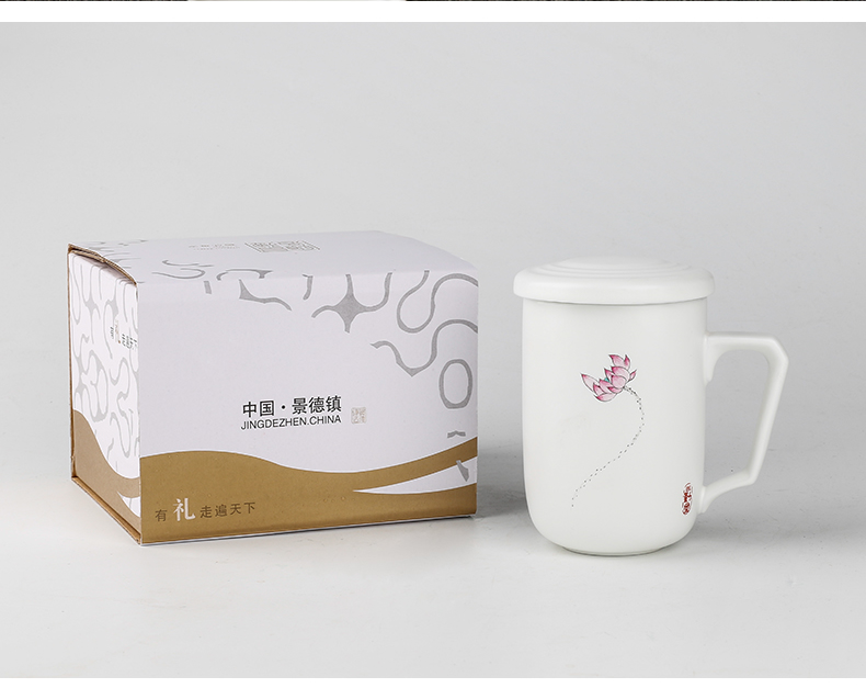 Three frequently hall, pure hand - made ceramic cups with filter with cover S61050 office cup tea cup tea separation