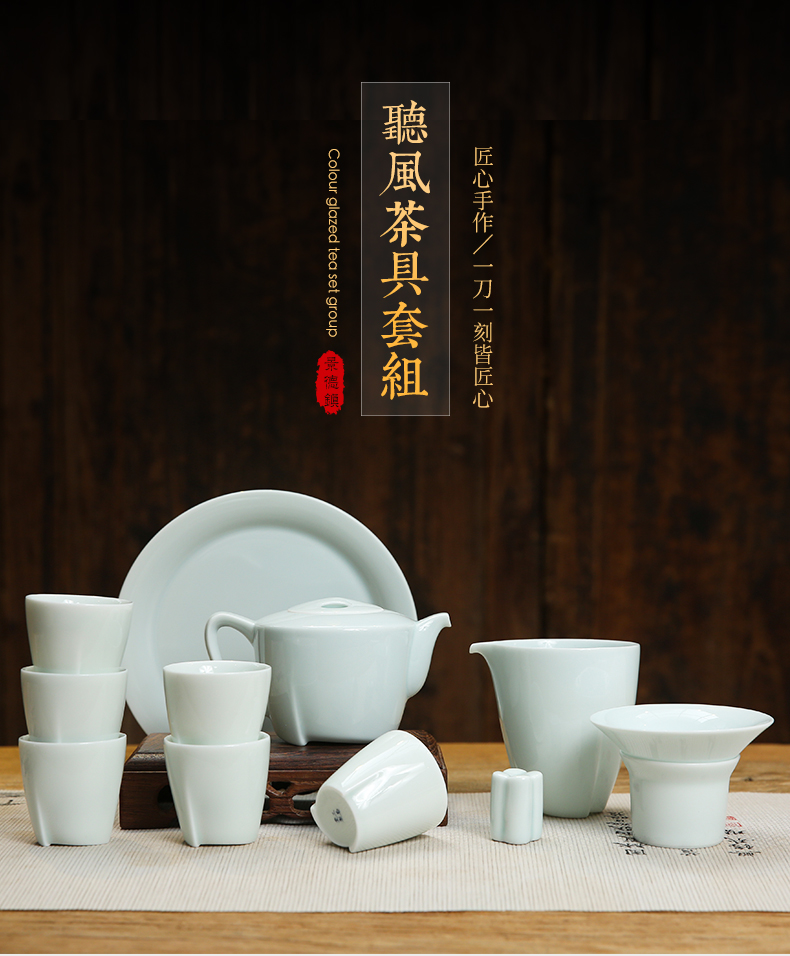 Three frequently hall of a complete set of kung fu tea set jingdezhen ceramic cups tureen ST1021 masters cup 12 head group