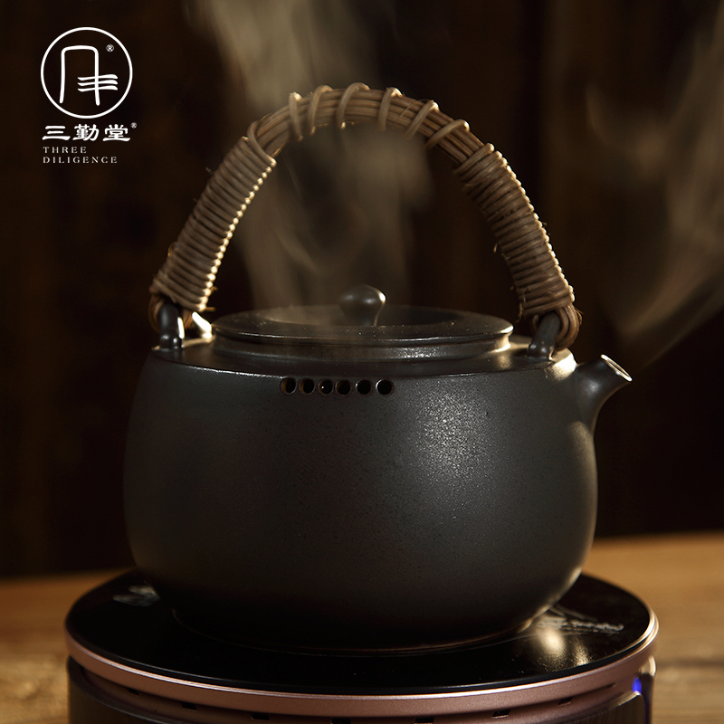 Three frequently hall large kettle ceramic POTS boil tea tea ware jingdezhen kung fu ceramic pot S28018 restoring ancient ways the teapot
