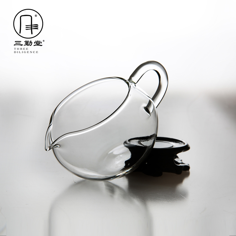 Three Attendance Hall Glass Justice Cup Tea Sea Public Cup High Puns Silicon Glass Sub-Tea Instrumental Kongfu Tea With Apple Type Uniform Cup