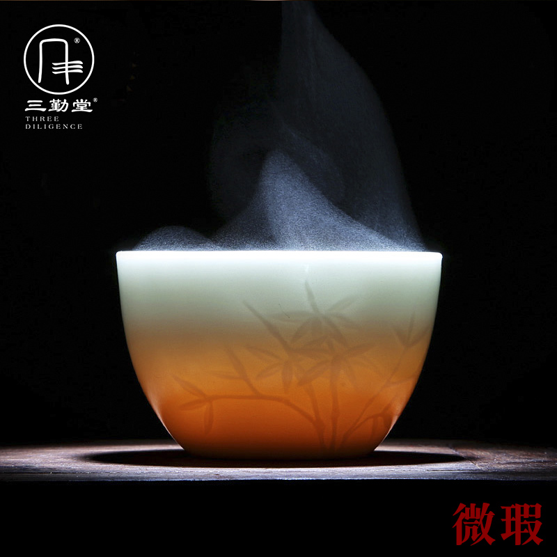 Analyzes three 】 【 all the attendance hall master cup single CPU jingdezhen ceramic sample tea cup kung fu tea cups