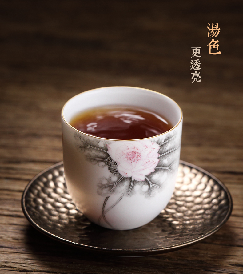 The three frequently ceramic cups sample tea cup color ink master cup single CPU jingdezhen kung fu tea set personal cup fragrance - smelling cup