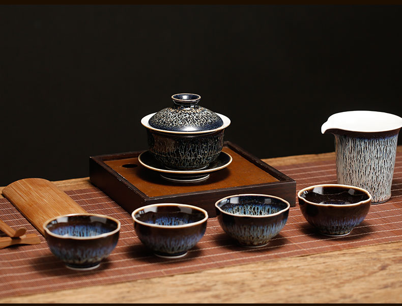 The three frequently tureen kung fu tea tea ware jingdezhen ceramics up three cups to use suit S11037