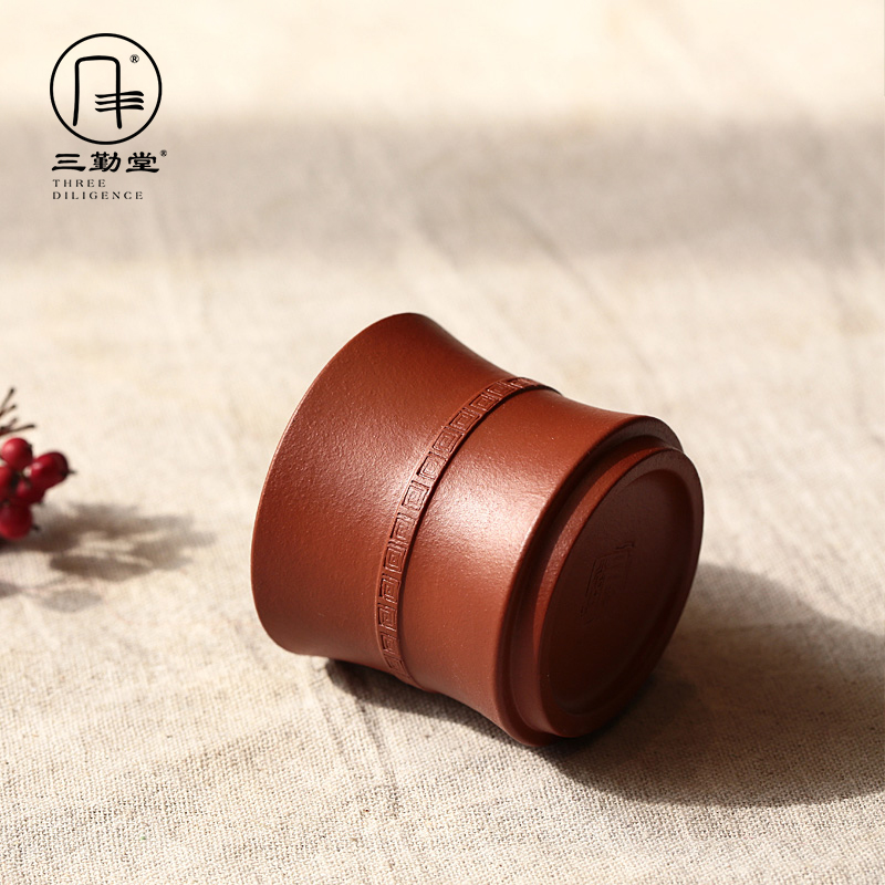 Three frequently hall noggin purple sand cup sample tea cup yixing famous ore colored soil kung fu tea set by hand